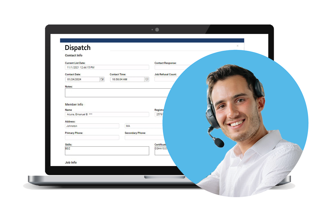 PRIZM Membership Dispatch Hiring Hall
