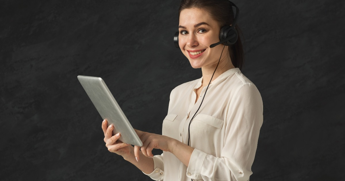Membership staff securely accessing membership management software from a tablet